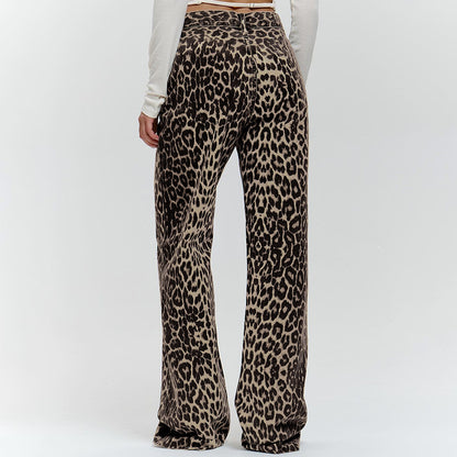 Low Rise Leopard Jeans